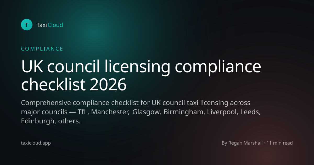 UK council licensing compliance checklist 2026