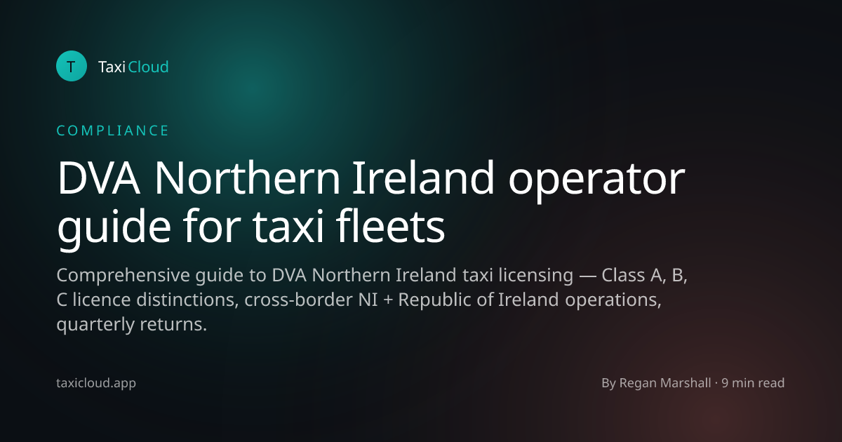 DVA Northern Ireland operator guide for taxi fleets
