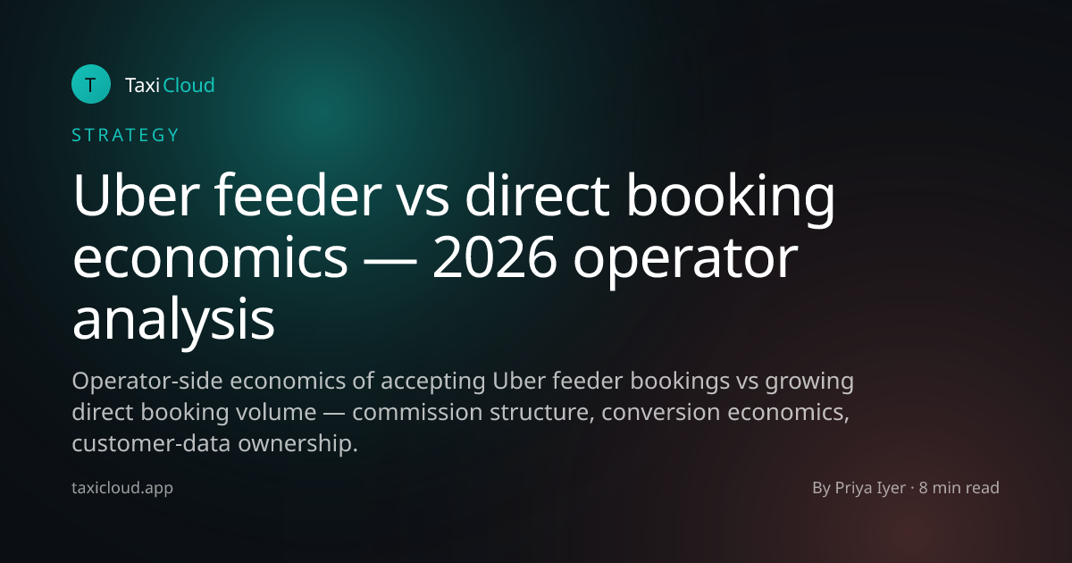 Uber feeder vs direct booking economics — 2026 operator analysis
